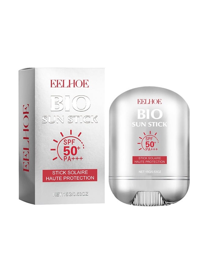 إيلهو عصا الشمس الحيوية SPF50 ، حماية من العصا السولير الراقية ، عصا واقية من الشمس مقاومة للماء للجنسين ، منعشة غير دهنية ، سهلة التطبيق 15 جرام - Image 1