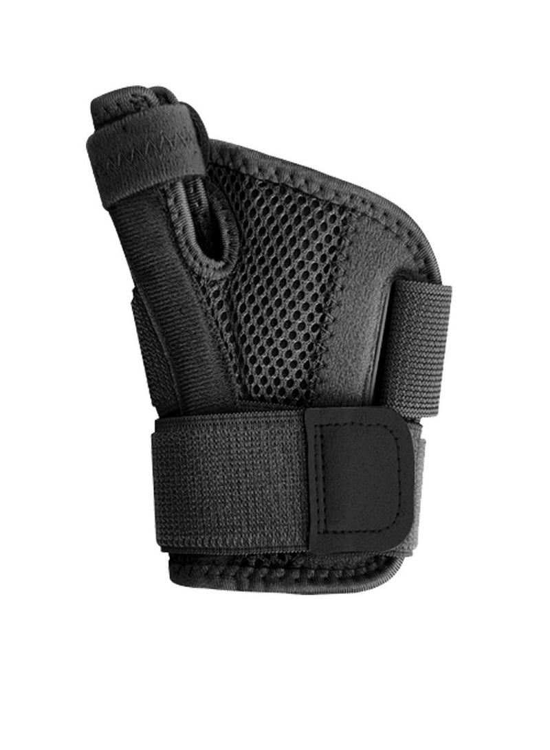 AOLIKES Wrist Support Band, Wristband Thumb Stabilizer, Flexible Splint Wrist Thumb Support Brace, Comfortable Wrist Sleeve For Pain Roelf Typing Cycling Exercise, (Pack Of 2pcs, Type A Basic Black) - Image 1