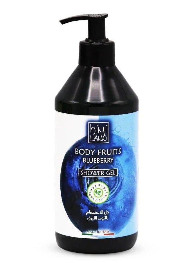 HiMilano Blueberry shower gel 500 ml With Bath Gloves - Image 3