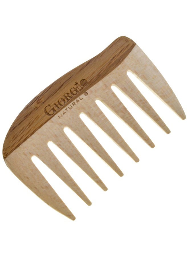 Giorgio GIONAT8 Small Natural Wooden Comb Hair Detangler Wide Tooth Comb for Curly Hair, Bamboo and Beechwood Hair Combs for Thick Hair, Organic Wooden Hair Comb Perfect for Use with Long Thick Hair - Image 1