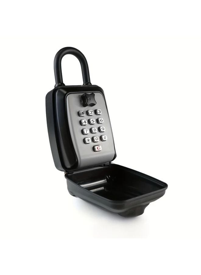 Gray Waterproof Key Box Zinc Alloy Wall Mounted Password Lock Easy Install - Image 1