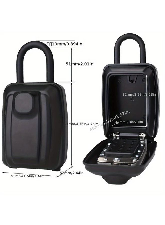 Gray Waterproof Key Box Zinc Alloy Wall Mounted Password Lock Easy Install - Image 3