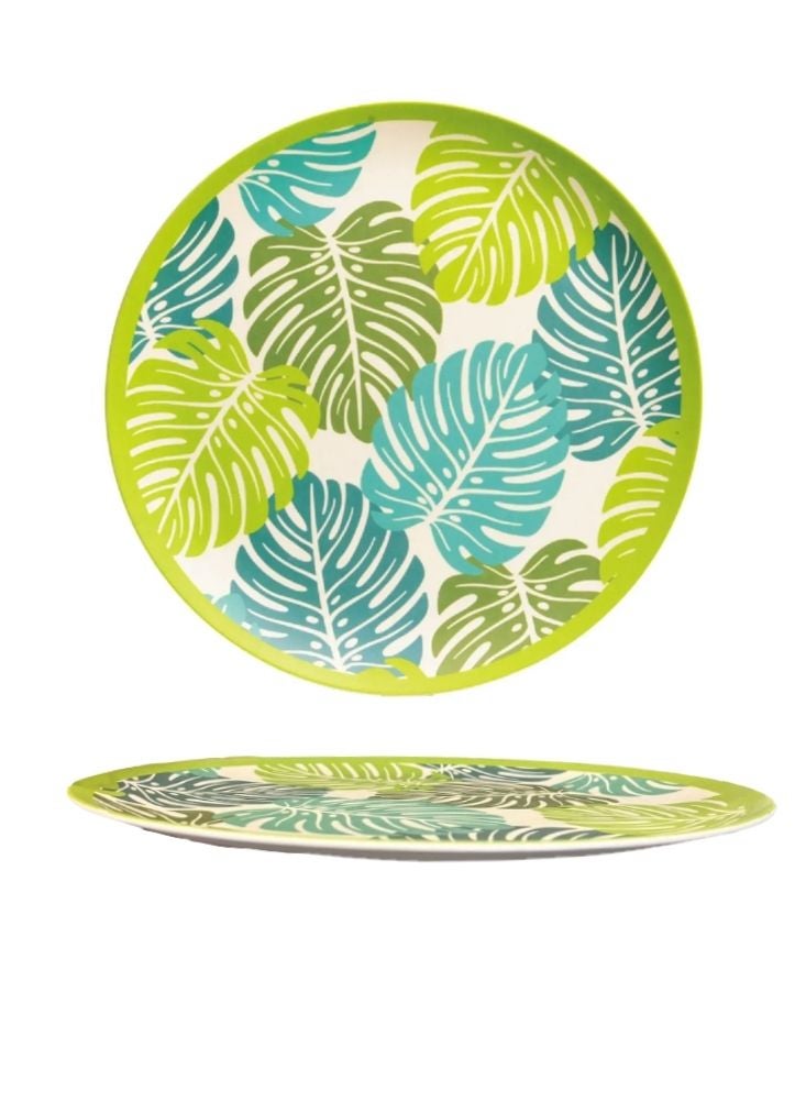تروبيكال طبق بتصميم أوراق استوائية - طبق عشاء صديق للبيئة مقاس ٢٥ سم - Image 1