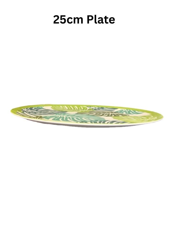 تروبيكال طبق بتصميم أوراق استوائية - طبق عشاء صديق للبيئة مقاس ٢٥ سم - Image 2