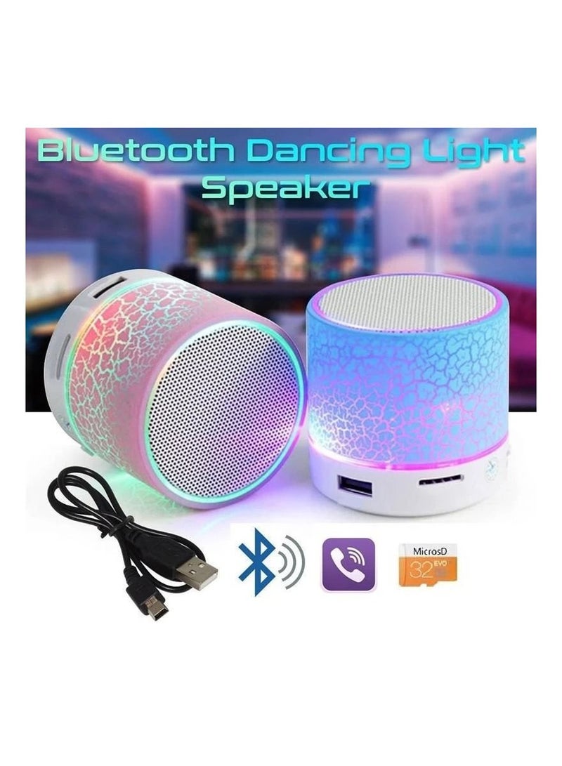 AROAQ Wireless Bluetooth SpeakerA9 Dazzling Crack LED Wireless Bluetooth Waterproof U-Disk TF Card - Image 2