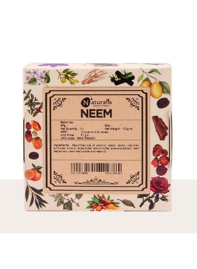 Naturalis صابون نيم ناتوراليس للحكة الجلدية - صابون نيم يدوي الصنع مضغوط على البارد بمكونات عضوية - صابون مطهر فاخر طبيعي لتنظيف عميق، وترطيب، وحماية البشرة، 100 جرام لكل عبوة من 2 - Image 1
