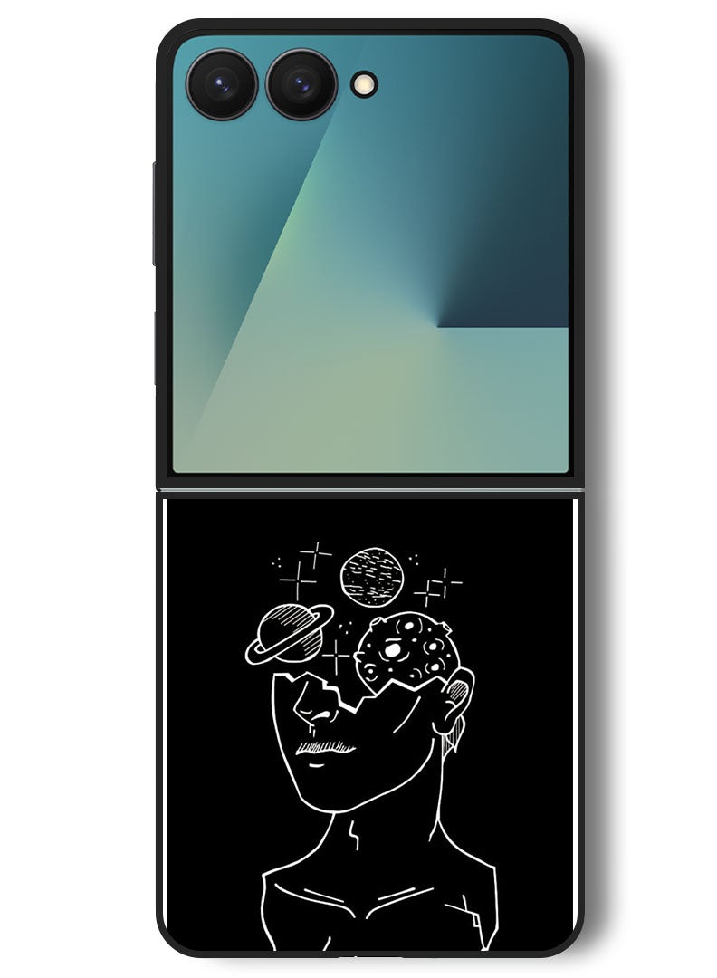 Theodor Case Compatible with Samsung Galaxy Z Flip 7 - 6.9 Inch Protection Shockproof Bumper Cover Women Art - Image 1