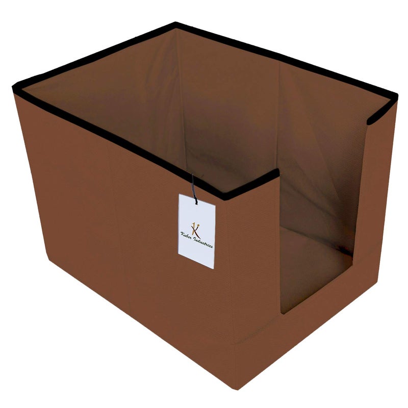 Kuber Industries 6 Piece Non Woven Shirt Stacker Wardrobe Organizer Set BrownCTKTC31839 - Image 3