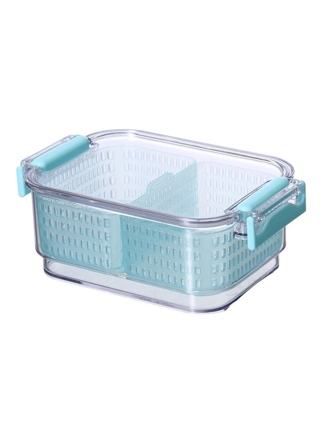 Felli Duo Fresh7 Pro Refridgerator Stackable Container Clear and Aqua Blue 680ml NVBG07A-058F0 - Image 2