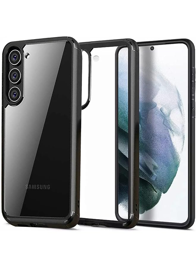 YoYoTech Compatible with Samsung Galaxy S23 case 6.1-inch (2023) Defender Military, Hard Transparent Back, Anti-Scratch Ultra-Thin Shockproof Cover-Black - Image 1