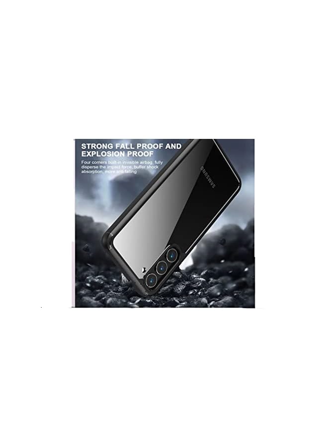 YoYoTech Compatible with Samsung Galaxy S23 case 6.1-inch (2023) Defender Military, Hard Transparent Back, Anti-Scratch Ultra-Thin Shockproof Cover-Black - Image 2