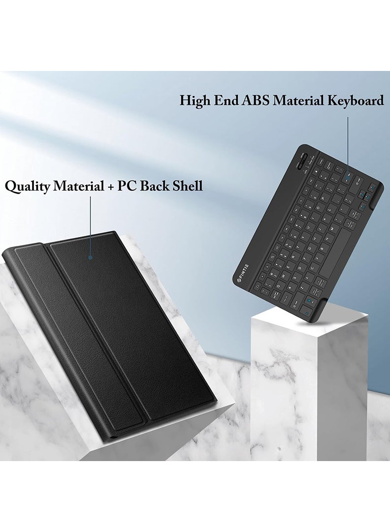 ثيودور جراب لوحة مفاتيح لجهاز سامسونج جالاكسي تاب S10 FE 2025 مقاس 10.9 بوصة، نحيف وخفيف الوزن، مع حامل ولوحة مفاتيح بلوتوث لاسلكية قابلة للفصل مغناطيسيًا، وخاصية التشغيل/الإيقاف التلقائي - أسود - Image 5