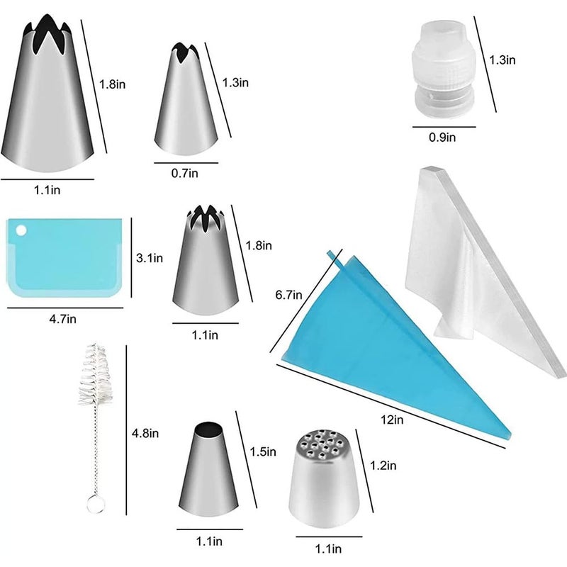 jaexest 44 Piece Cake Decorating Set - Stainless Steel Icing Tips and Accessories For Cakes, Cupcakes, Cookies, Pastries Baking Supplies - Image 2