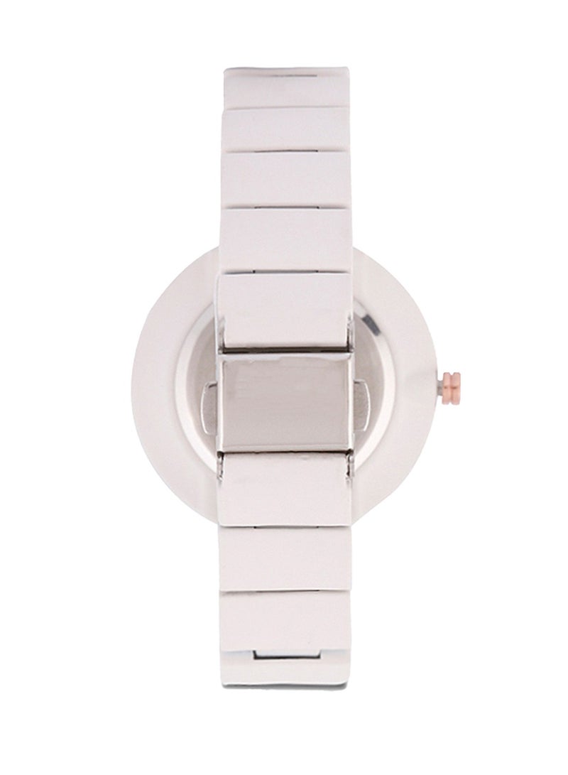 BARASTI Men's Analog Quartz White Stainless Steel Watch - 45mm - Image 2