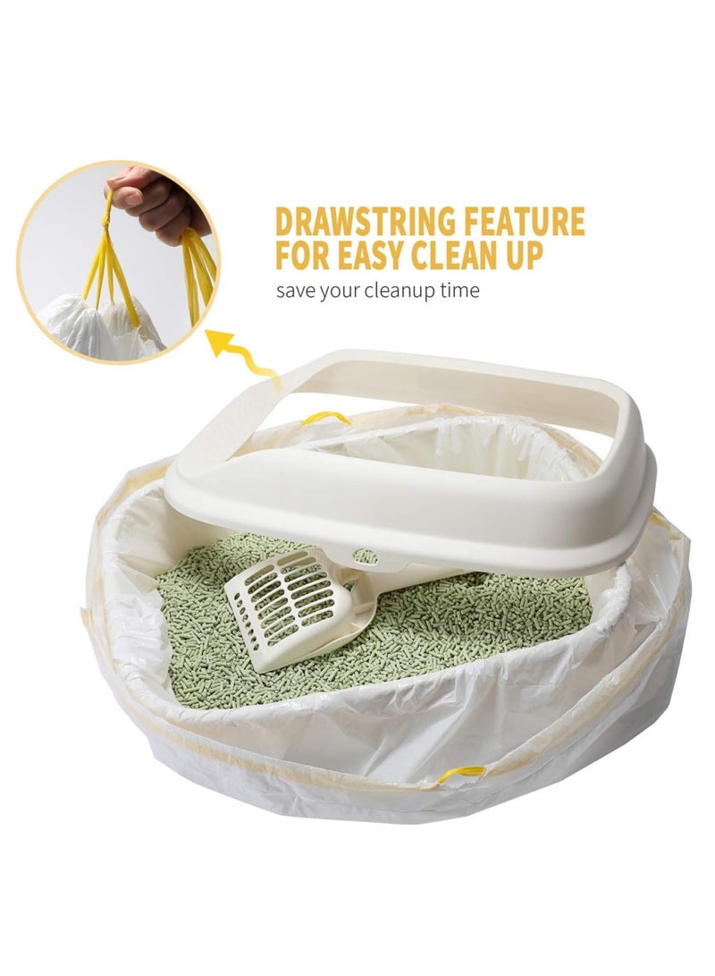 Cat Litter Box Liners, 14 Count Jumbo Extra Durable Large Drawstring Kitty Litter Pan Bags Cat Waste Litter Bags Pet Cat Supplies (36" x 18")