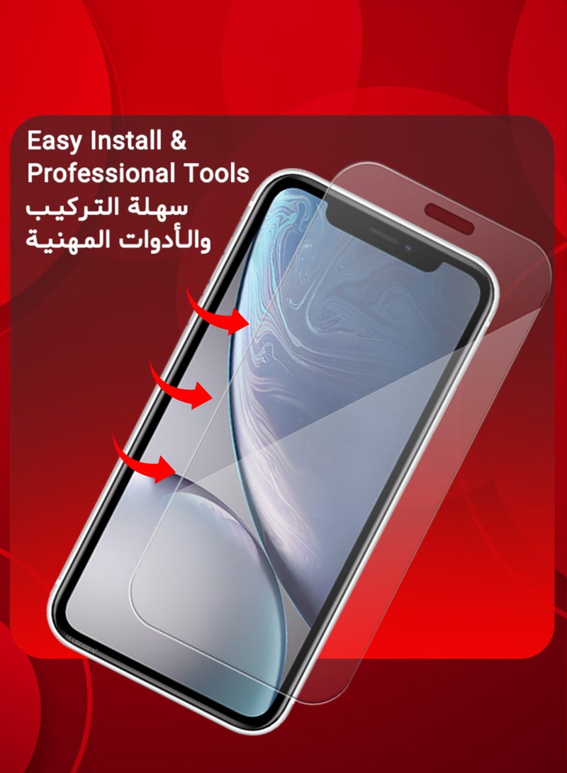 CATANES (For Apple iPhone XR)  Screen Protector Shockproof Anti Bubble Tempered Glass - Clear - Image 4