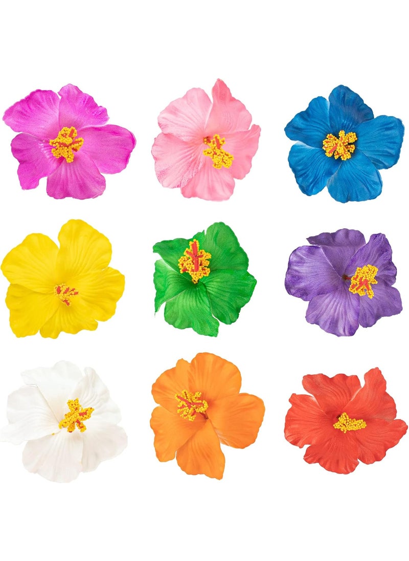 Framendino - Framendino, 9 Pack Hawaiian Hibiscus Foam Bridal Wedding Beach Floral Hair Clips for Women - Image 1