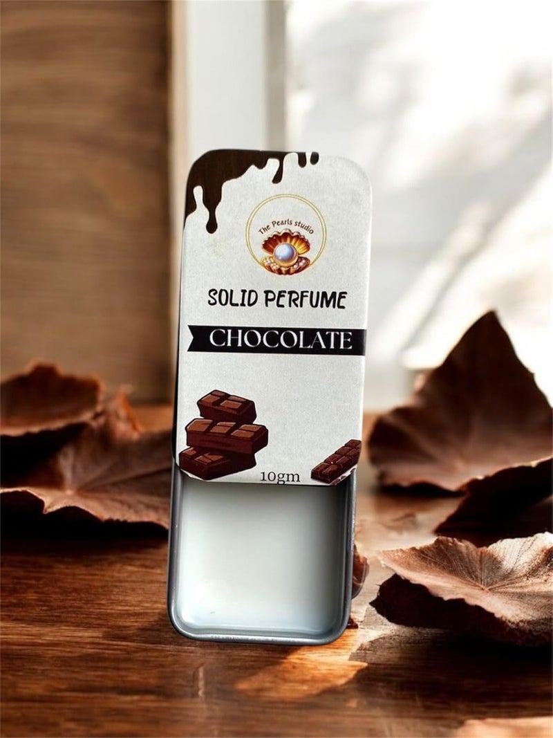 THE PEARLS STUDIO The Pearls Studio Luxurious Chocolate Solid Perfume LongLasting AlcoholFree Creamy Moisturizing Fragrance Balm for Men Women TravelFriendly SkinSafe Scent  - Image 2