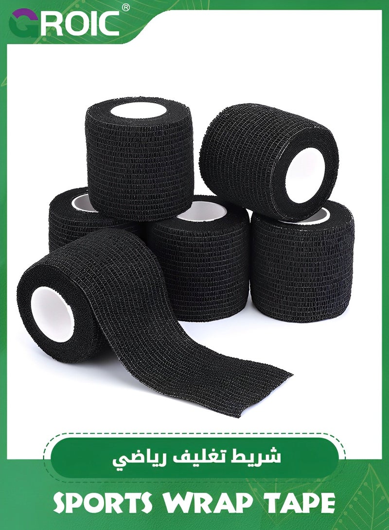 8 Pcs Adhesive Bandage Wrap,Cohesive Bandage,Self Adherent Wrap Medical Tape, Adhesive Flexible Breathable First Aid Gauze,Ideal for Strains, Compression