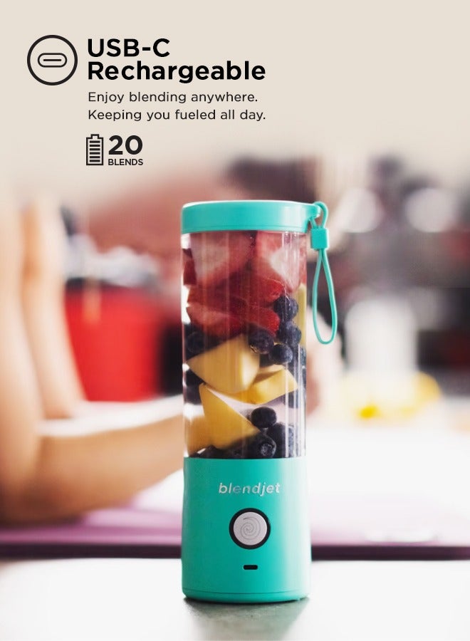 blendjet V2 Portable Blender Smoothie Maker, Personal Blender, Fruit Blender, Leak Proof Juicer, BPA-Free 475ml 200W Sports Bottle, USB-C Rechargeable, Ice Crusher with Stainless Steel Blades - Sky Blue  - Image 3