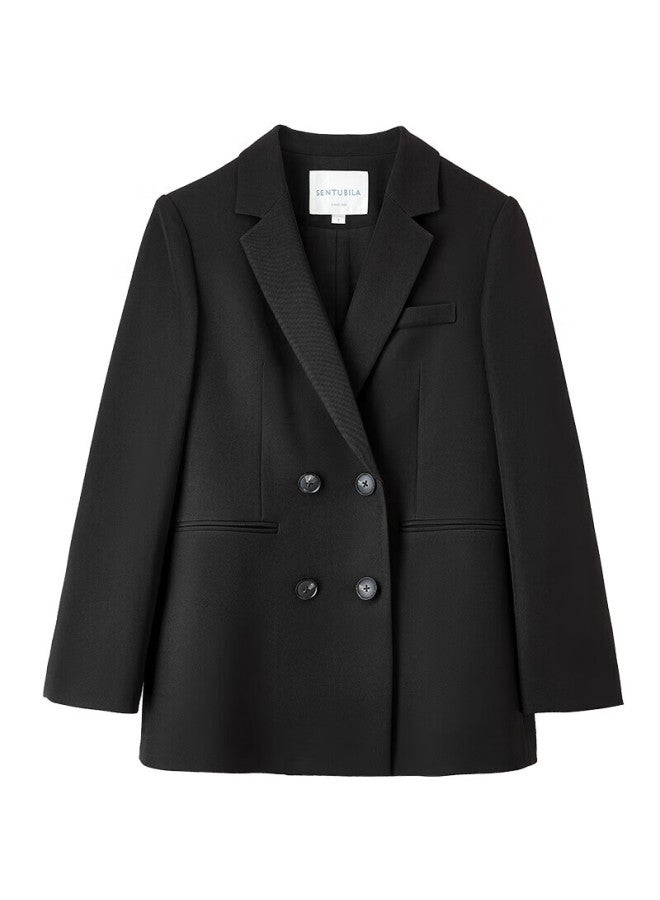Sentubila Shangduobila Professional Commuter Suit For Women, Spring And Autumn High-end Interview Formal Jacket, Elegant Blazer, Black, Size S - Image 4