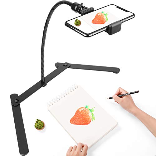 ChromLives Photo Copy Pico Projector Stand,Chromlives Overhead Tripod Video Stand for Phone,Adjustable Tabletop Overhead Phone Mount,Gooseneck Mini Tripod Stand for Teaching Streaming Baking Crafting - Image 1
