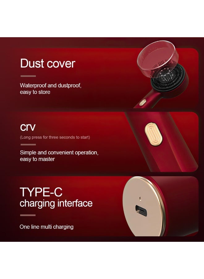 KADRAMA Electric Massage Comb, Vibration Red Light Therapy, Hair Growth Massage Scalp Brush Anti Hair Loss Liquid Oil Applicator - Image 4