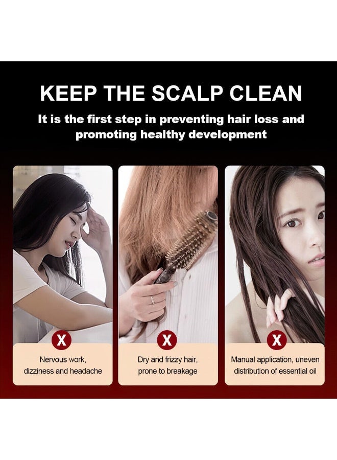 KADRAMA Electric Massage Comb, Vibration Red Light Therapy, Hair Growth Massage Scalp Brush Anti Hair Loss Liquid Oil Applicator - Image 3