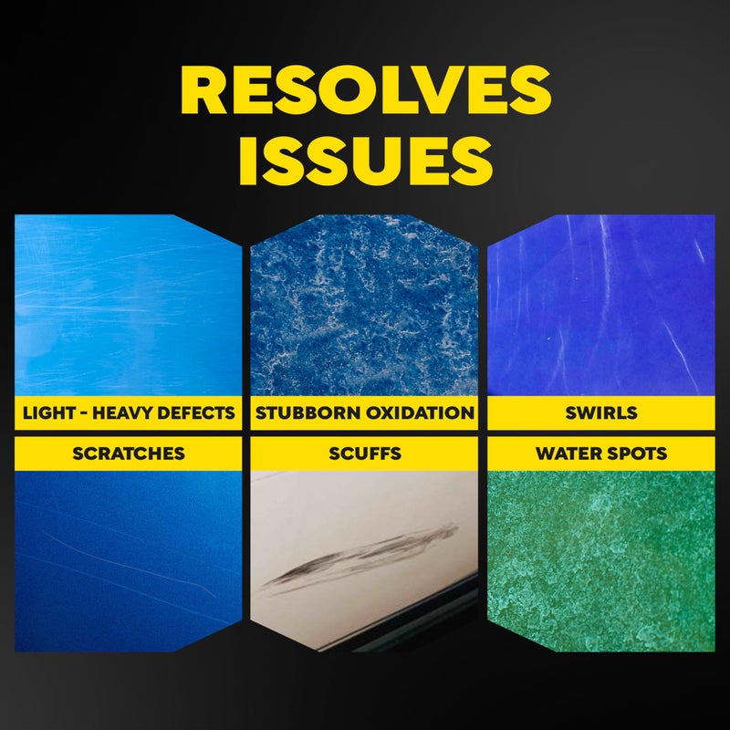 Meguiar's Meguiarâ€™s Marine/RV One Step Compound, M6732, Removes Oxidation, Stains, Scratches, and Water Spots, Restores Color and Shine to Fiberglass Gel Coat Finishes, Christmas Gift Ideas for Car Dads, 32 Oz - Image 3