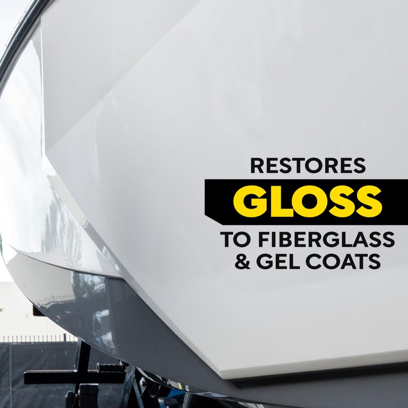Meguiar's Meguiarâ€™s Marine/RV One Step Compound, M6732, Removes Oxidation, Stains, Scratches, and Water Spots, Restores Color and Shine to Fiberglass Gel Coat Finishes, Christmas Gift Ideas for Car Dads, 32 Oz - Image 5