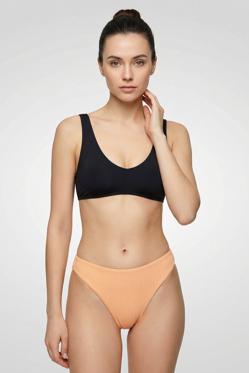 Billabong Women Embroidered Logo Bikini Bottom, Peach - Image 1