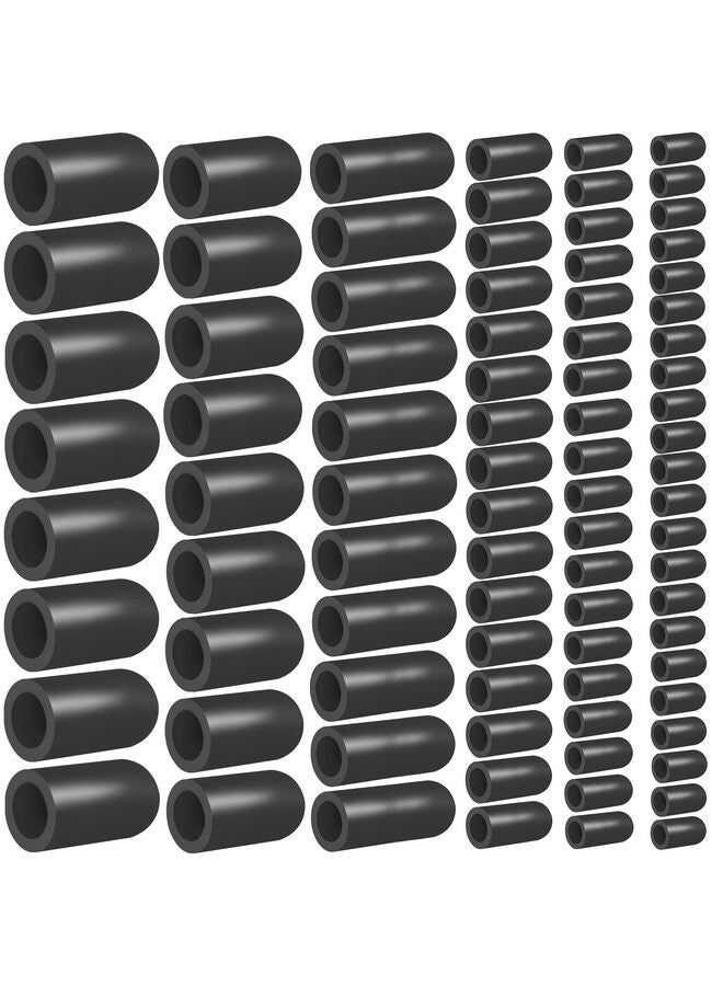 Generic 80PCS Vacuum Hose Caps, Connector Assortment 6 Sizes Black Rubber Cap, Automotive Replacement Parts for Carburetor Vacuum Plugs, Intake Manifold Vacuum Fitting  - Image 3