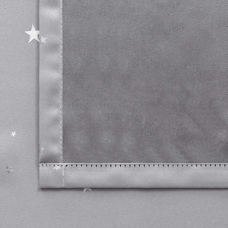 BGment Kids Blackout Curtains for Bedroom  Rod Pocket Room Darkening Curtains Decoration Thermal Insulation Window Drapes for Nursery  Children Room  2 Panels  Each 42 x 84 Inch  Light Grey - Image 5