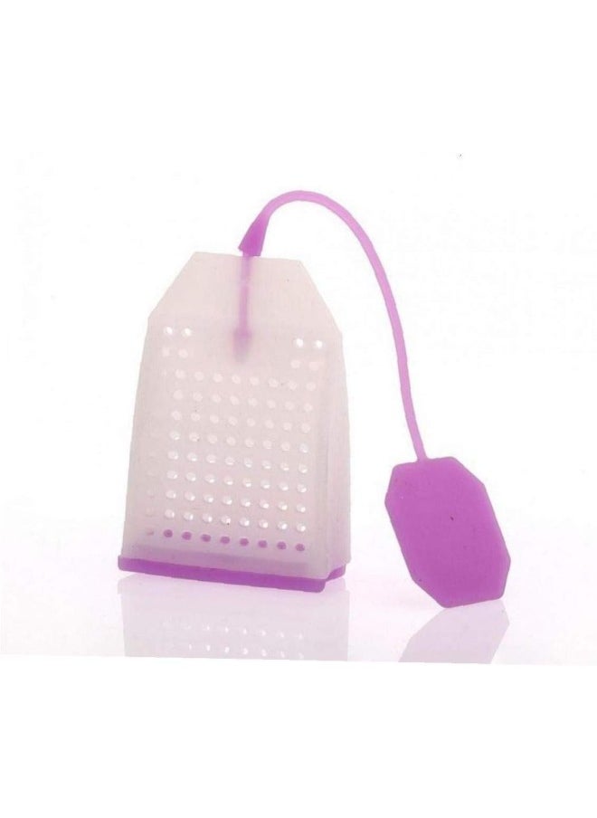 silvercnc - Reusable Bag Style Silicone Tea Infusers Tea Strainers Herbal Spice Tea Coffee Infuser Filters Teapot Accessory Kitchen Tools Random Color - Image 1