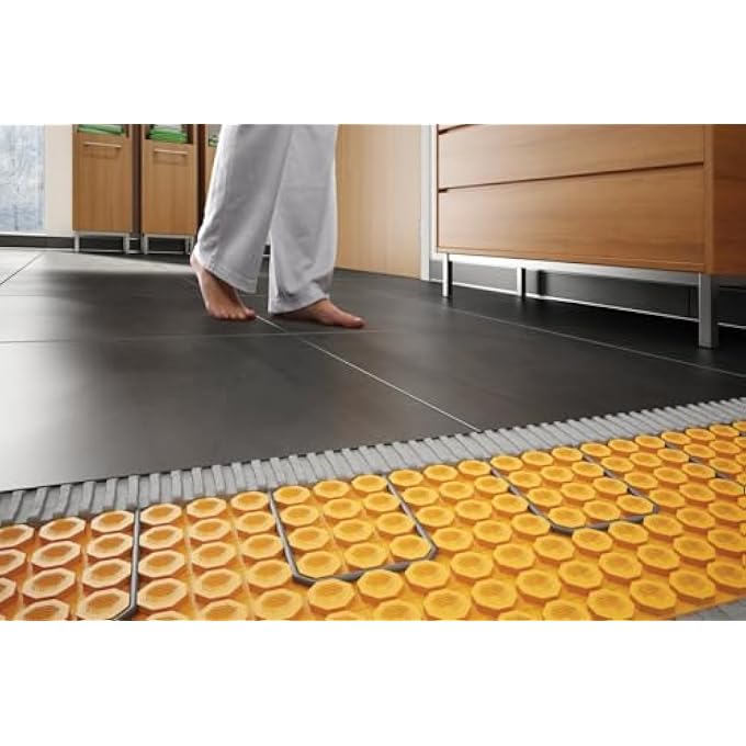 -SYSTEMS DITRA-HEAT (120V) FLOOR HEAT CABLE/ADAPTABLE ALL LAYOUTS, ADDS COMFORT TO ANY ROOM, QUICK AND EASY INSTALLS INTO MEMBRANE (DHEHK12016 120V (16 FT2) 203W) - Image 3