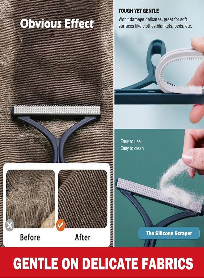 ELEMSY Pet Hair Removal Tools (3-Pack), Dog Cat Hair Remover Pro, Lint Shaver Cleaner, Fur Removal Carpet Scraper, Fuzz Hairball Brush for Carpet, Car Mat, Clothes, Couch, Pet Bed, Cat Tree, Furniture - Image 5