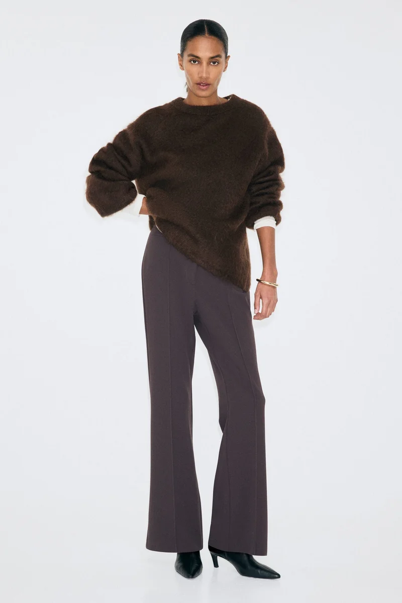 H&M Bootcut crease-front trousers