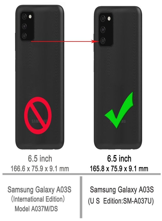 أوسوفر جراب Osophter Galaxy A03S مع واقي شاشة مزدوج، مقاوم للصدمات | مطاط TPU مرن | غطاء حماية للهاتف | لهاتف Samsung Galaxy A03S الأمريكي | أسود - Image 2
