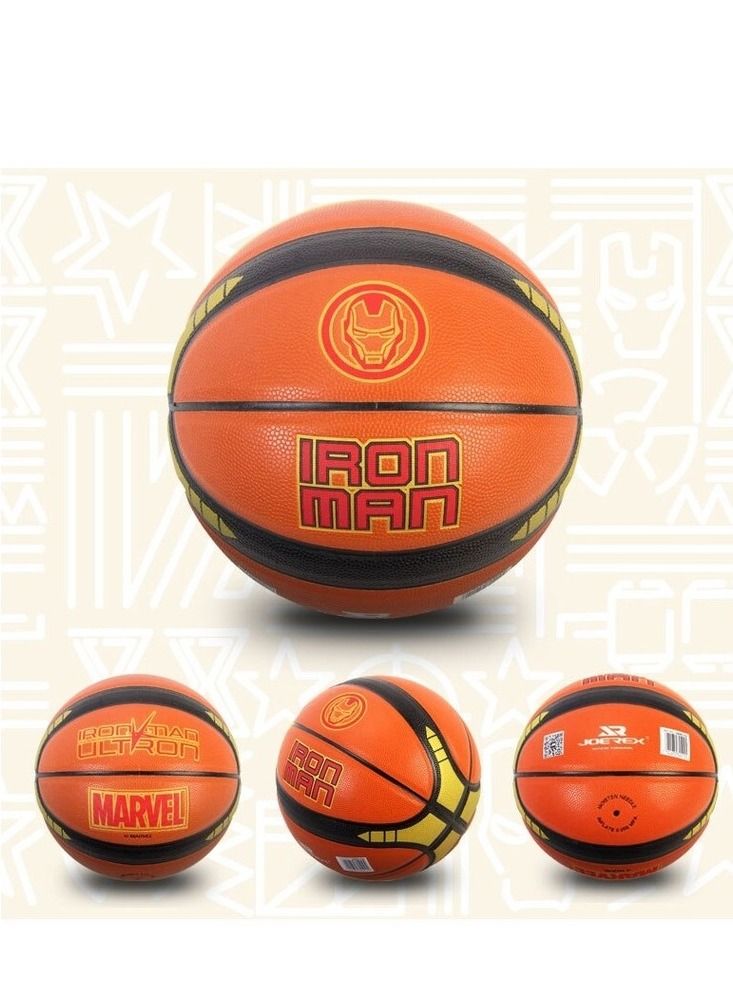 جوريكس كرة السلة، كرة سلة عالية الجودة لجميع الملاعب، كرة سلة مارفل شكل آيرون مان, مقاس 25 × 25 × 25 سم للعب في الأماكن المغلقة أو الهواء الطلق للمسابقات اللعب الترفيهي للأولاد والبنات والبالغين والأطفال - Image 2