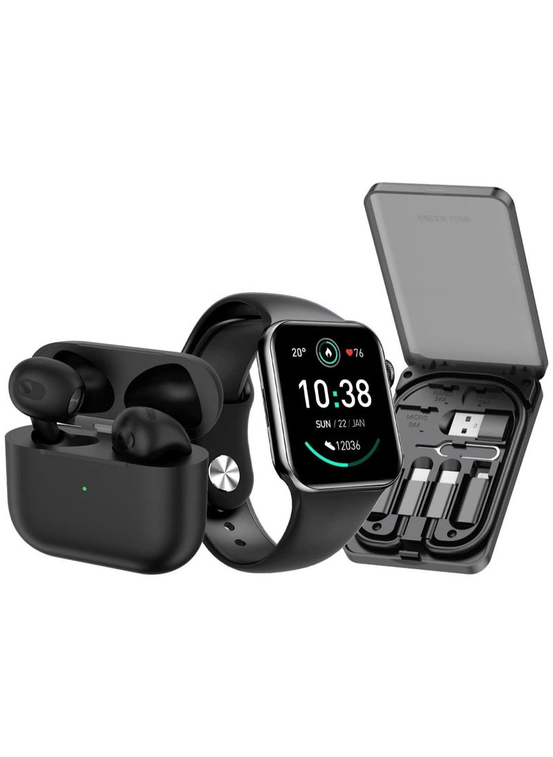 Generic - 3 In1 Smart Watch Earbud Multi Travel Box Ultimate Combo Package - Image 1