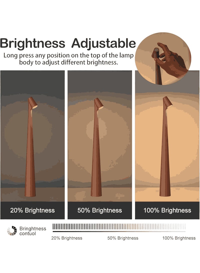 saykfoe Portable LED Table Lamp, Touch Control LED Table Lamp, 3 Color Temp Stepless Dimmable Touch Desk Lamp, Rechargeable LED Table Night Light for Home Decoration - Image 3