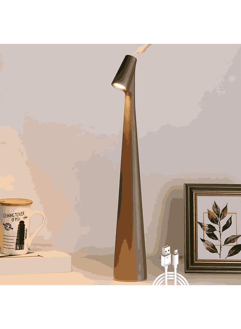 saykfoe Portable LED Table Lamp, Touch Control LED Table Lamp, 3 Color Temp Stepless Dimmable Touch Desk Lamp, Rechargeable LED Table Night Light for Home Decoration - Image 1