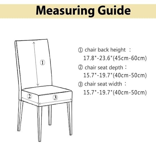 House of Quirk Stylish Jacquard Dining Chair Cover – 220 GSM Stretch Fabric, Universal Fit Short Seat Slipcover, Removable & Washable Protector (Khaki, Pack of 4) - Image 5