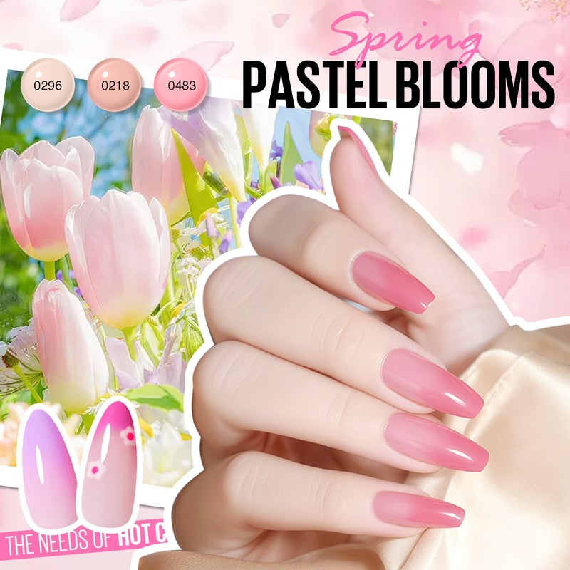 MEFA 47 PCS Gel Nail Polish Kit, 42 Colors Collection Pink Purple Colorful Gel Polish Set with 5 Pcs Base and Glossy/Matte/Glitter Top Coat DIY Manicure Art at Home Gifts for Women - Image 3