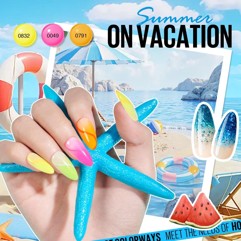 MEFA 47 PCS Gel Nail Polish Kit, 42 Colors Collection Pink Purple Colorful Gel Polish Set with 5 Pcs Base and Glossy/Matte/Glitter Top Coat DIY Manicure Art at Home Gifts for Women - Image 4