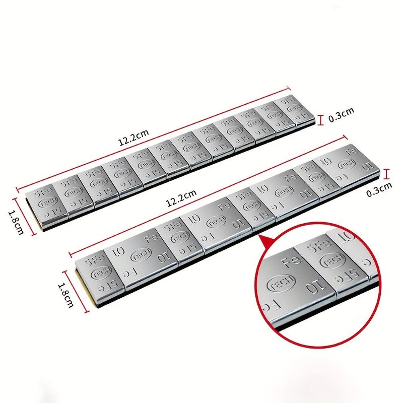 Tek Tire Balancing Blocks 5g Adhesive Weights 8 Pack - Image 2