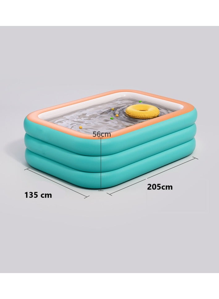 Generic PVC Inflatable Swimming Pool for Family,Stylish Rectangular Outdoor Play Pool(no air blowing device) - Image 2