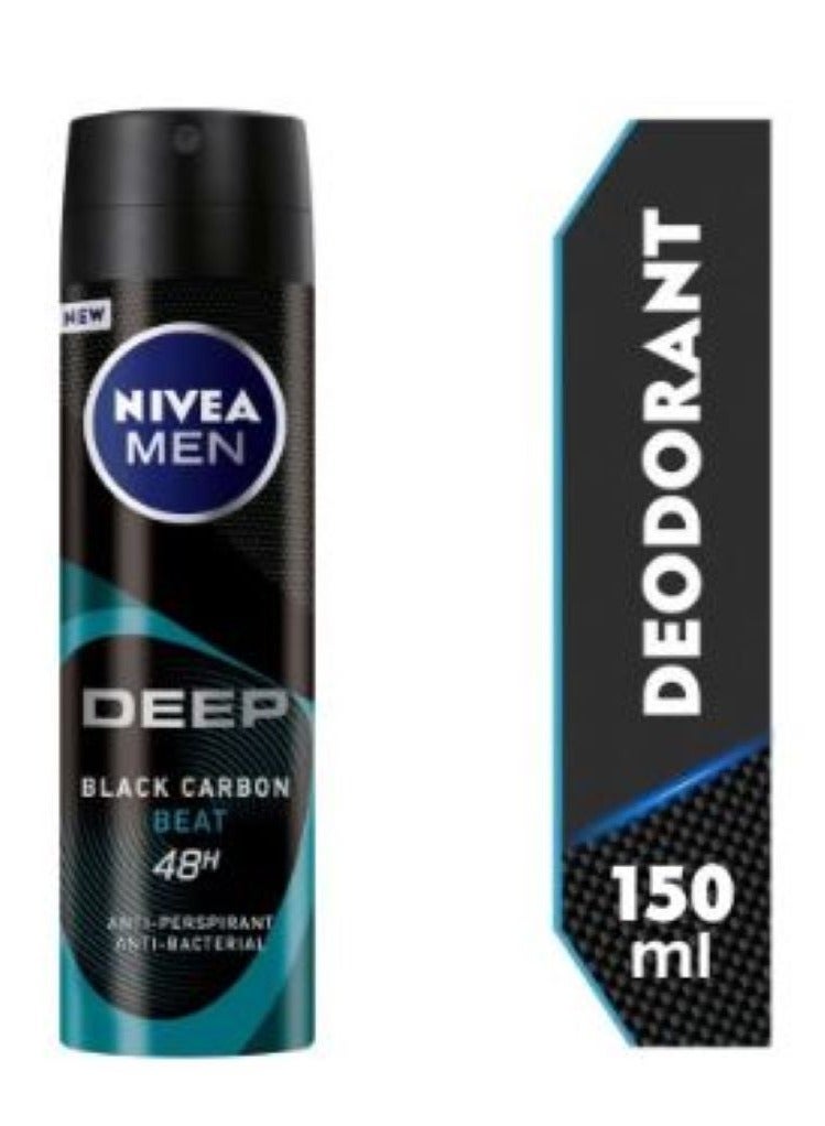 نيفيا بخاخ مزيل عرق رجال ديب كربون ازرق 150 مل - Image 1