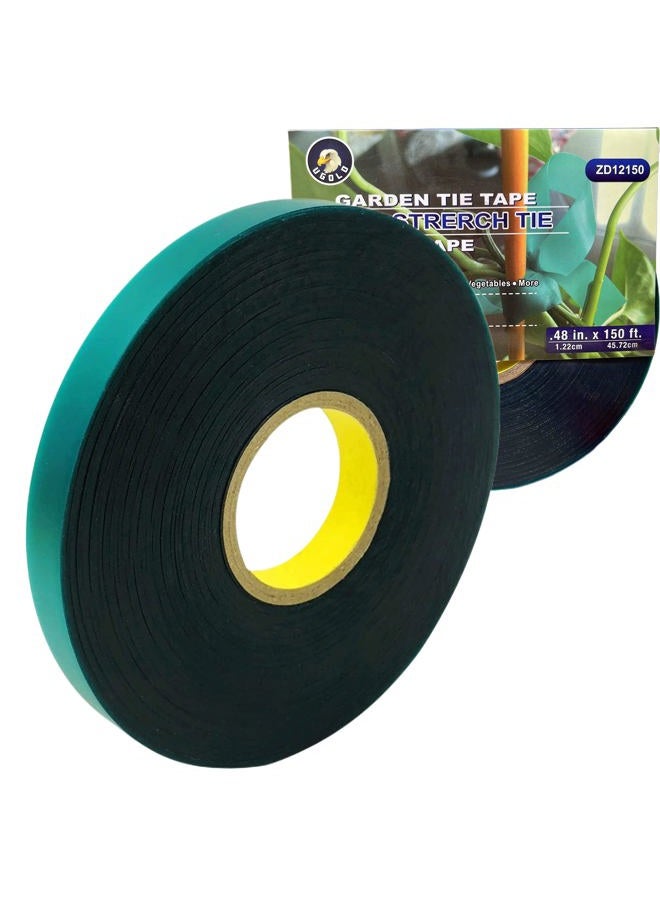 Ugold 8 mil Extra Thick Heavy Duty 150 Feet x 1/2" Stretch Plant Tie Tape, Garden Tie Tape for Planting and Grafting, Plant Ribbon for Tomatoes, Grapes and Trees, Tree Tape, Garden Stake for Vinyard - Image 1