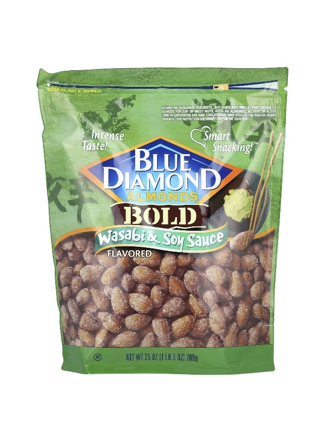 Blue Diamond Blue Diamond, Almonds, Bold, Wasabi & Soy Sauce, 25 oz (709 g)  - Image 1